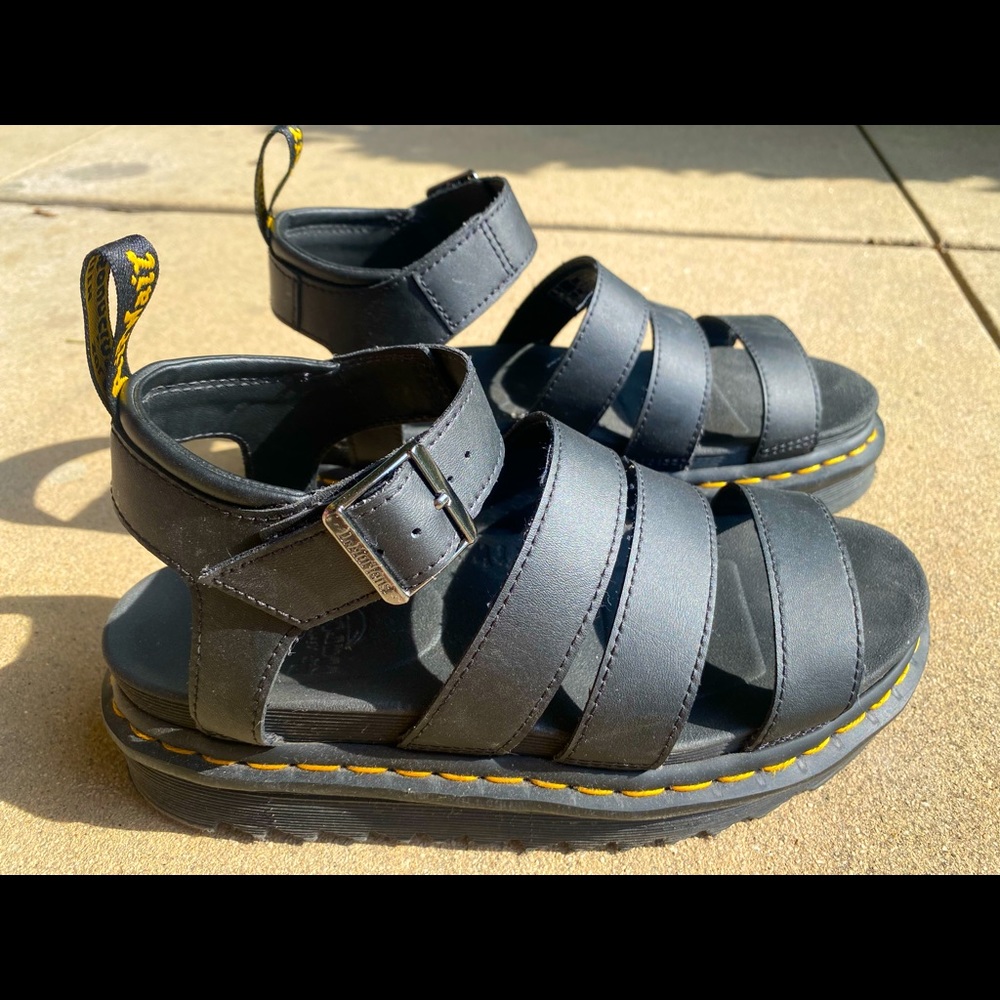 SZ8 Dr Martens Black Gladiator Sandals